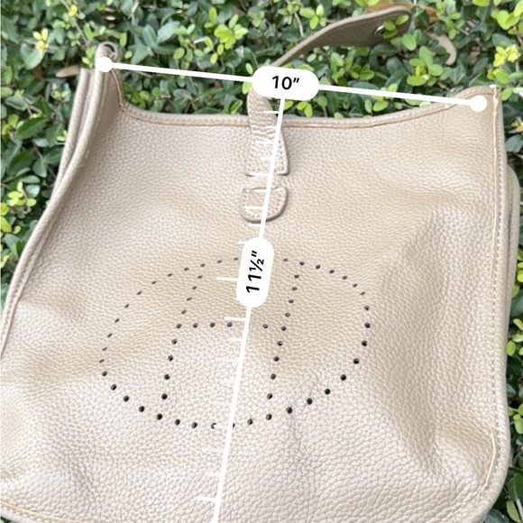 Taupe Leather Shoulder Bag - Picture 6 of 6